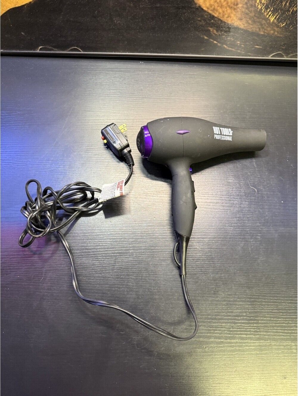 Hot Tools Professional 1043 Tourmaline Ionic Hair Dryer Black Purple